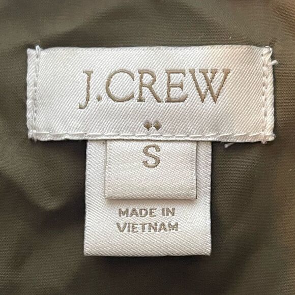 J. Crew Olive green quilted‎ jacket coat, size small - Picture 6 of 14